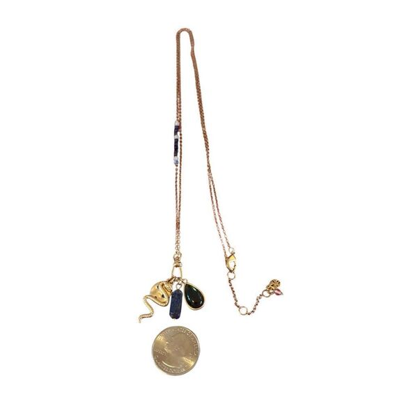 Awesome 4 Piece Jeweled & Gemstone Charm Necklace. - Picture 6 of 6